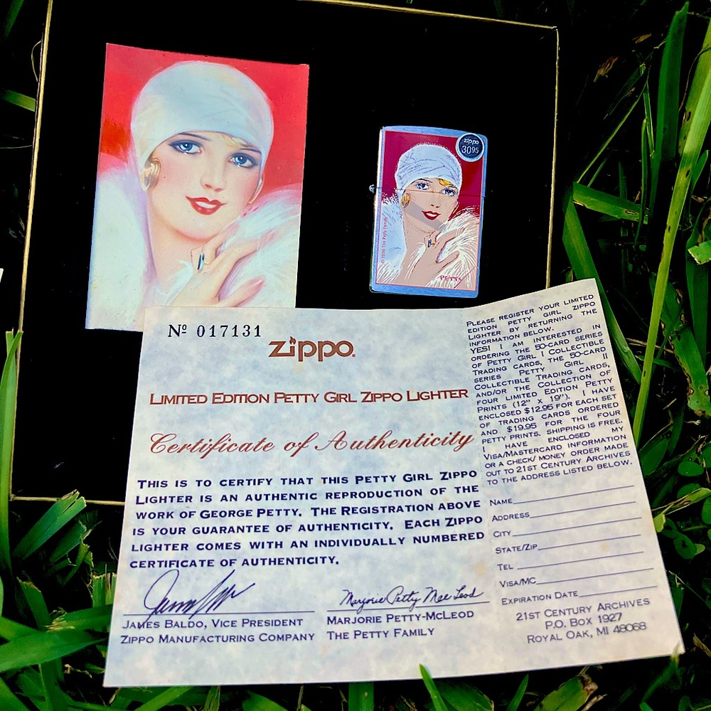 Zippo Limited Edition Petty Girl Lighter - Red and White